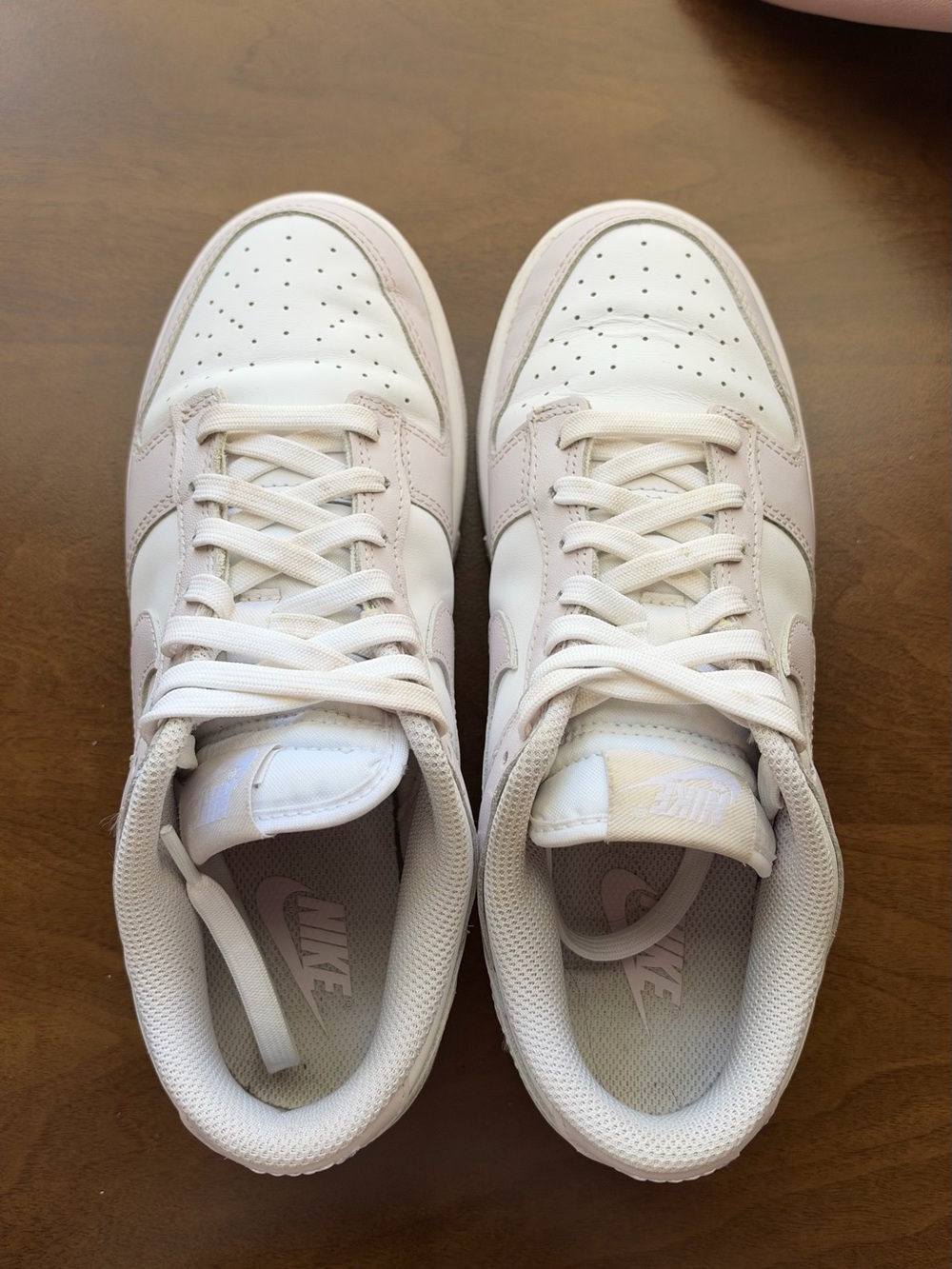 Nike Women’s Low-Top Sneakers in Pale Pink and White